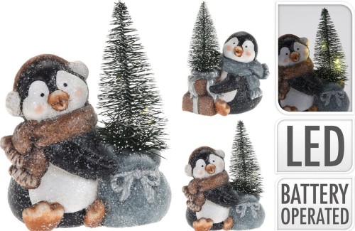 Przejdź do produktu Pingwin z choinką LED 15cm 594939