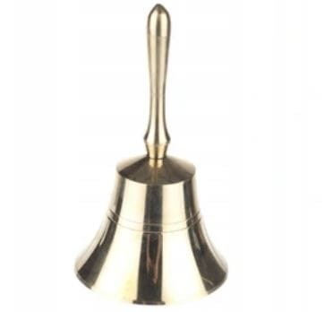 Przejdź do produktu Dzwonek Mikołaja ręczny 11cm złoty 427275  