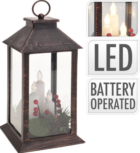 Przejdź do produktu Latarnia ze świecą LED 29 cm 294648