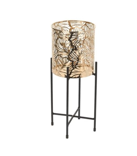 Przejdź do produktu Kwietnik ze złotą donicą 14,5x55cm 611087
