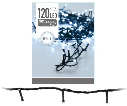 Przejdź do produktu Lampki choinkowe biały zimny 120 led 12m 258950 zewnętrzne