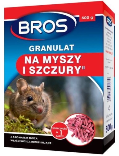 Przejdź do produktu Granulat na myszy i szczury trutka 2,5kg Bros