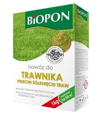 Przejdź do produktu Nawóz do trawnika przeciw żółknięciu 1kg Biopon
