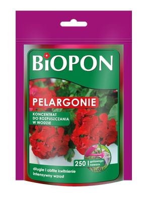 Przejdź do produktu Koncentrat rozpuszczalny do pelargonii 250g Biopon
