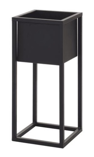Przejdź do produktu Kwietnik metalowy czarny 50cm stojak 553109