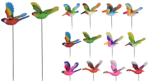 Przejdź do produktu Kolorowy ptak na piku 30cm ozdoba 989441