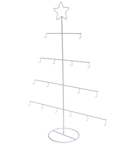 Przejdź do produktu Choinka biała stojak na bombki 78cm ozdoba 766745