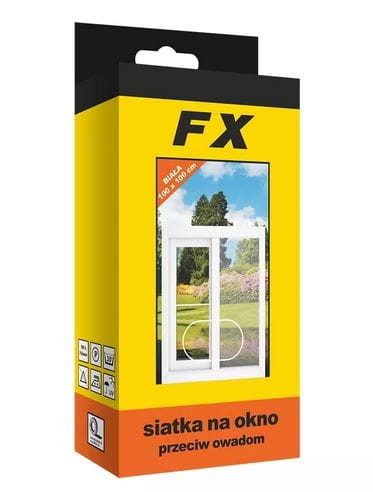Przejdź do produktu Siatka biała na okno 130x150cm przeciw owadom FX