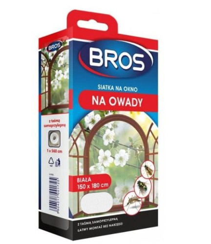 Przejdź do produktu Bros siatka na okno czarna 1,5x1,3 przeciw owadom 