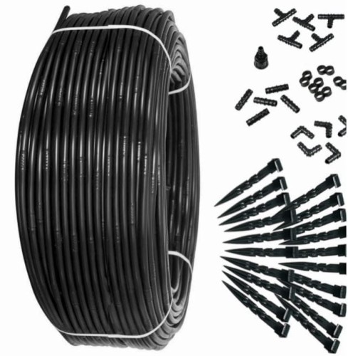 Przejdź do produktu  Wąż ogrodowy linia kroplująca 100m + zestaw złączek 61szt