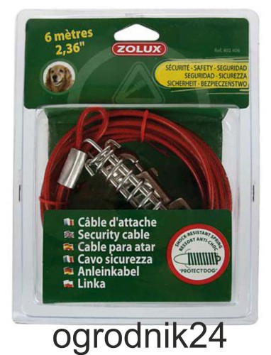 Przejdź do produktu Zolux 403406 linka 6m smycz dla psa do samochodu 