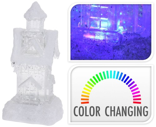 Przejdź do produktu Domek LED figurka zmienia kolory 25cm 817546