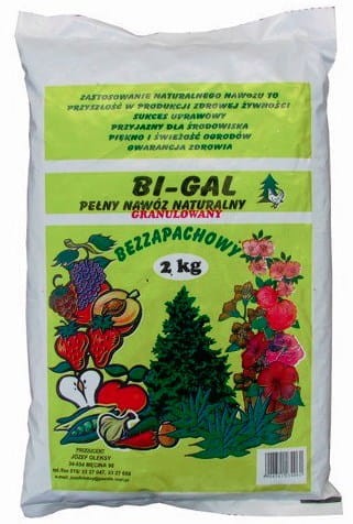 Przejdź do produktu Obornik kurzy nawóz granulowany 2kg Bi-Gal