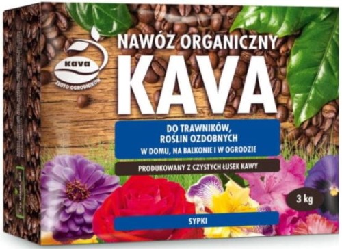 Przejdź do produktu Nawóz organiczny do trawy z łusek kawy 3kg KAVA naturalny