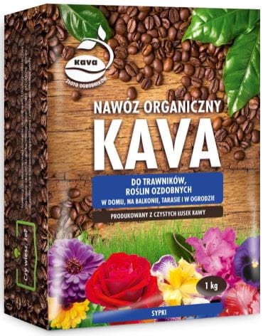 Przejdź do produktu Nawóz organiczny do trawy z łusek kawy 1kg KAVA naturalny
