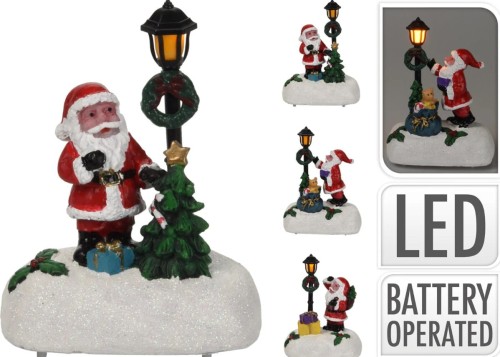 Przejdź do produktu Scenka świąteczna z mikołajem LED 12cm 961748