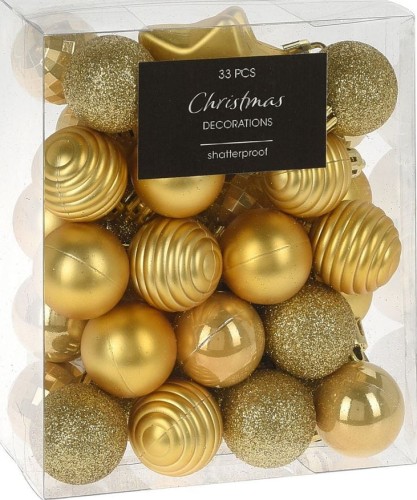 Przejdź do produktu Zestaw bombek złotych 33szt 922084