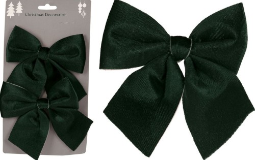 Przejdź do produktu Kokardy na choinkę welurowe 13 cm zielone 2szt 899560