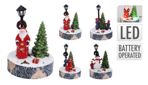 Przejdź do produktu Figurki świąteczne scenka z latarnią 13cm na baterie 729287