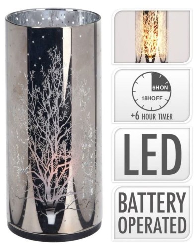 Przejdź do produktu Szklana lampka LED na baterie 15cm 663178