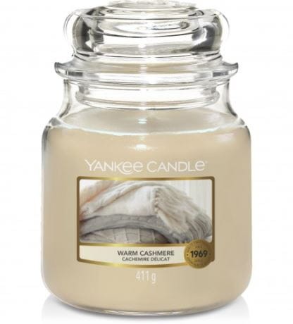 Przejdź do produktu Yankee candle Warm Cashmere średni słoik 411g sandał paczula