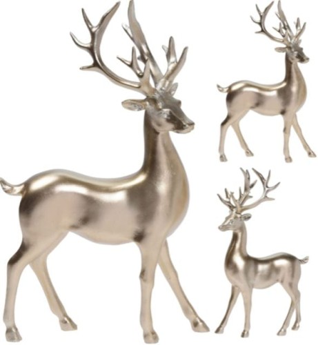 Przejdź do produktu Figurka renifer złoty 30cm  082023