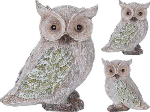 Przejdź do produktu Figurka  sowa z brokatem 18cm 595547