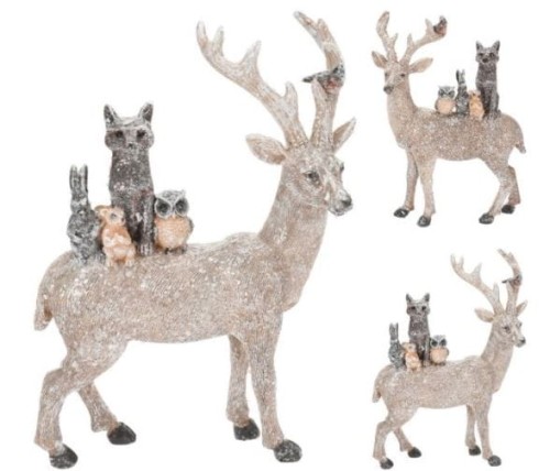 Przejdź do produktu Ozdobny renifer figurka 21cm 636196