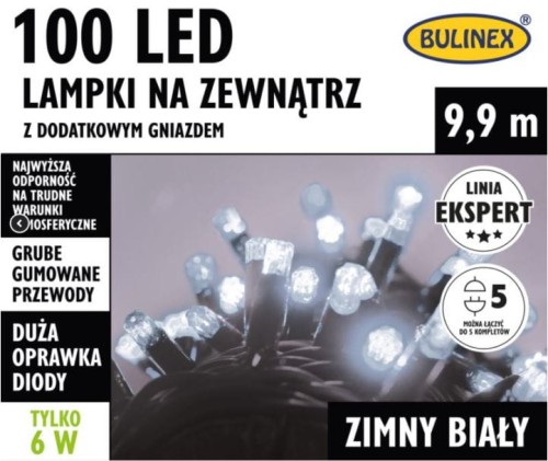 Przejdź do produktu Lampki zewnętrzne LED 100 9,9m biały zimny +gniazdo 75-852