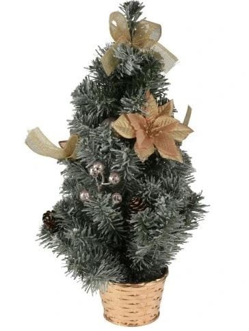 Przejdź do produktu Mała choinka na komodę biuro z ozdobami 40cm 014335