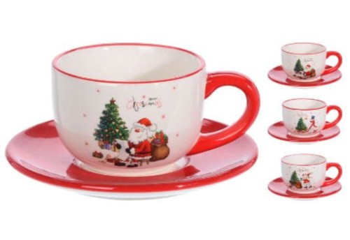 Przejdź do produktu Świąteczna filiżanka z podstawką 250ml 649608