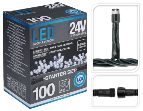 Przejdź do produktu Lampki 100 LED  białe starter 683786 z przełużeniem do 1500 LED