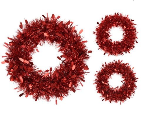 Przejdź do produktu Wianek świąteczny ozdobny 35cm 927461 czerwony