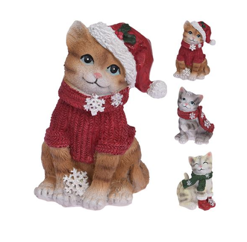 Przejdź do produktu Figurka świąteczna kot 11 cm 883934