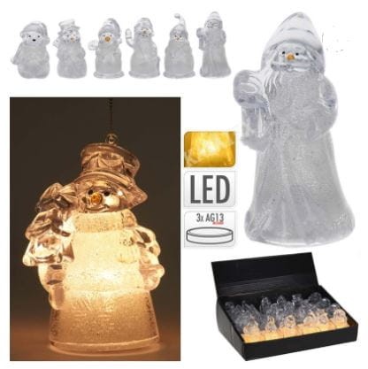 Przejdź do produktu Ledowa figurka akrylowa mikołaj bałwan 10cm 312416