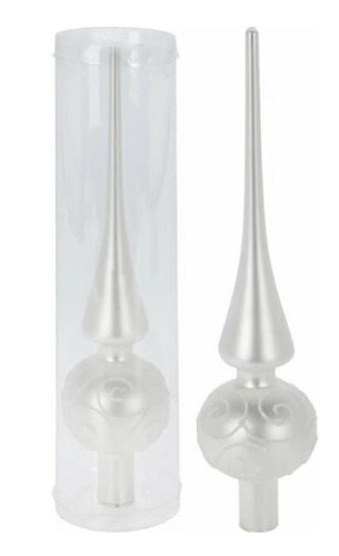 Przejdź do produktu Czub na choinkę szklany 25cm srebrny 911798 