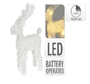 Przejdź do produktu Renifer świecący 15 led 37cm ciepły bialy 996412