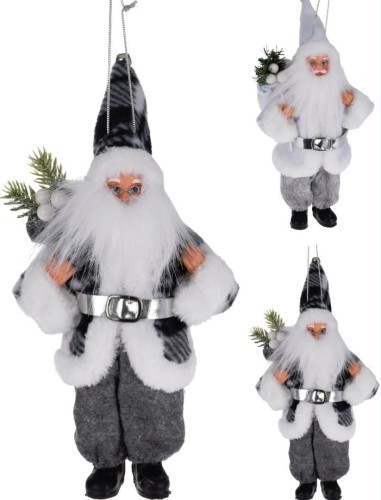 Przejdź do produktu Figurka mikołaja na choinkę  zawieszka 20cm 985096