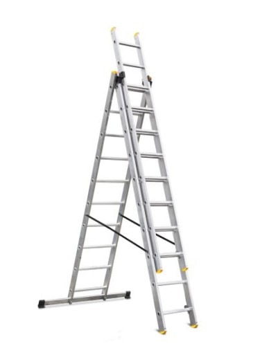 Przejdź do produktu Drabina aluminiowa przemysłowa DW3X11 125KG 11 stopni