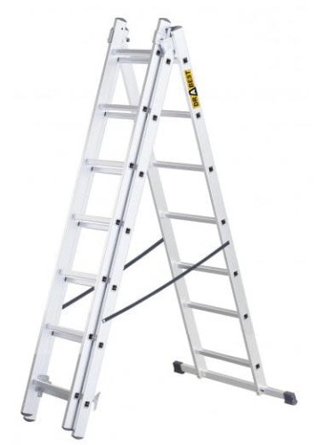 Przejdź do produktu Drabina aluminiowa tłoczona 3x7 Basic Drabest