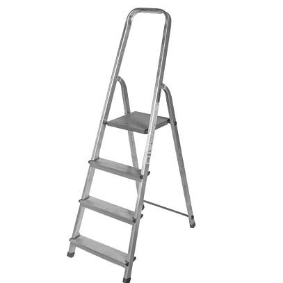 Przejdź do produktu Drabina aluminiowa ALD 4 stopnie 150kg z półką