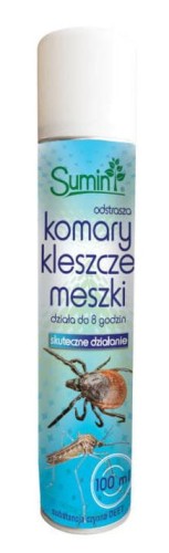 Przejdź do produktu Spray odstraszający komary meszki i kleszcze 100ml Sumin