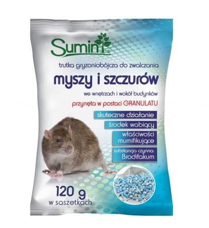 Przejdź do produktu Trutka granulowana w saszetkach na gryzonie 120 g Sumin