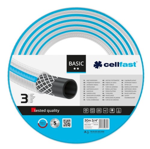 Przejdź do produktu Wąż ogrodowy 3/4 30 metrów szlauf Basic Cellfast 10-421