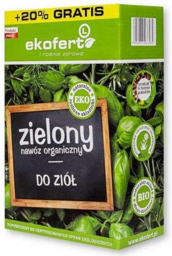 Przejdź do produktu Nawóz organiczny zielony do ziół 1,2 kg Ekofert
