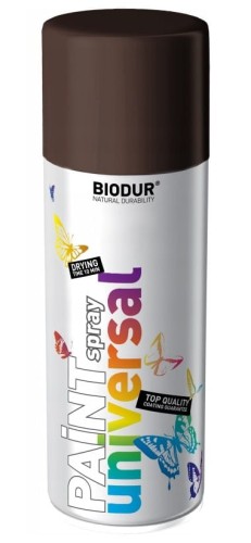 Przejdź do produktu Lakier w sprayu brązowy czekoladowy mat  400 ml Biodur 7347 szybkoschnący