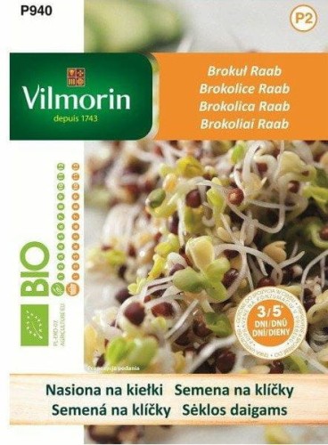Przejdź do produktu Kiełki bio Brokuł Raab 10 g Vilmorin