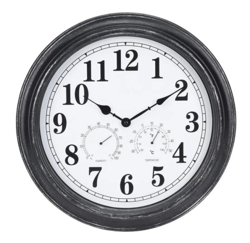 Przejdź do produktu Zegar ścienny 40 cm termometr higrometr 792267