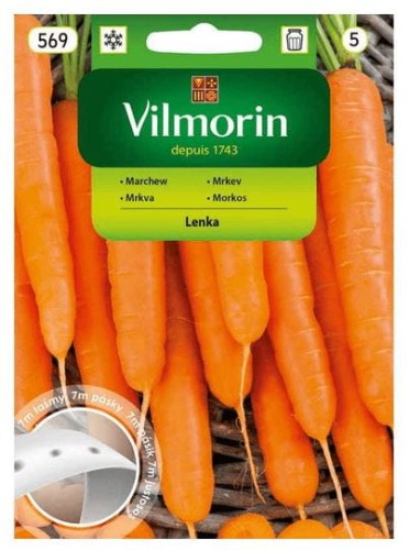 Przejdź do produktu Marchew Lenka nasiona na taśmie 7 m Vilmorin