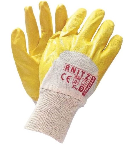Przejdź do produktu Rękawice RNITZ 9 nitrylowe powlekane żółte 